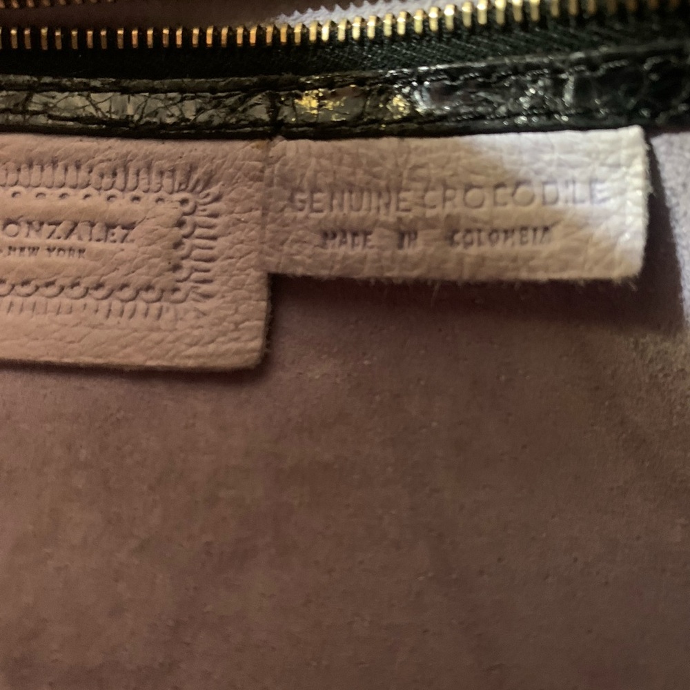 Nancy Gonzalez Black Embossed Leather Clutch - Picture 9 of 15